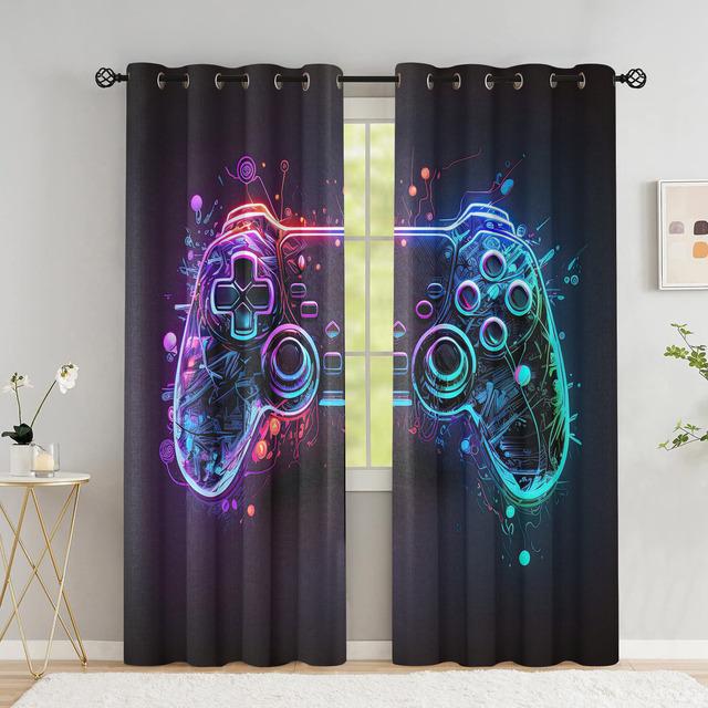 Perdele pentru fereastră pentru jocuri pentru băieți Gamepad pentru adolescenți Perdele opace pentru dormitor Jocuri video Camera de controler Perdele pentru camera de zi