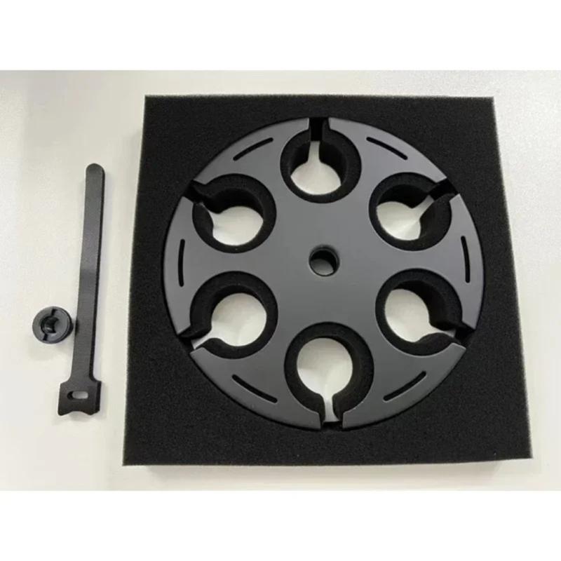 6 Slot Shockproof Microphones Stand Holder Portable Organizers For Studio Recording Live Streaming And Outdoor