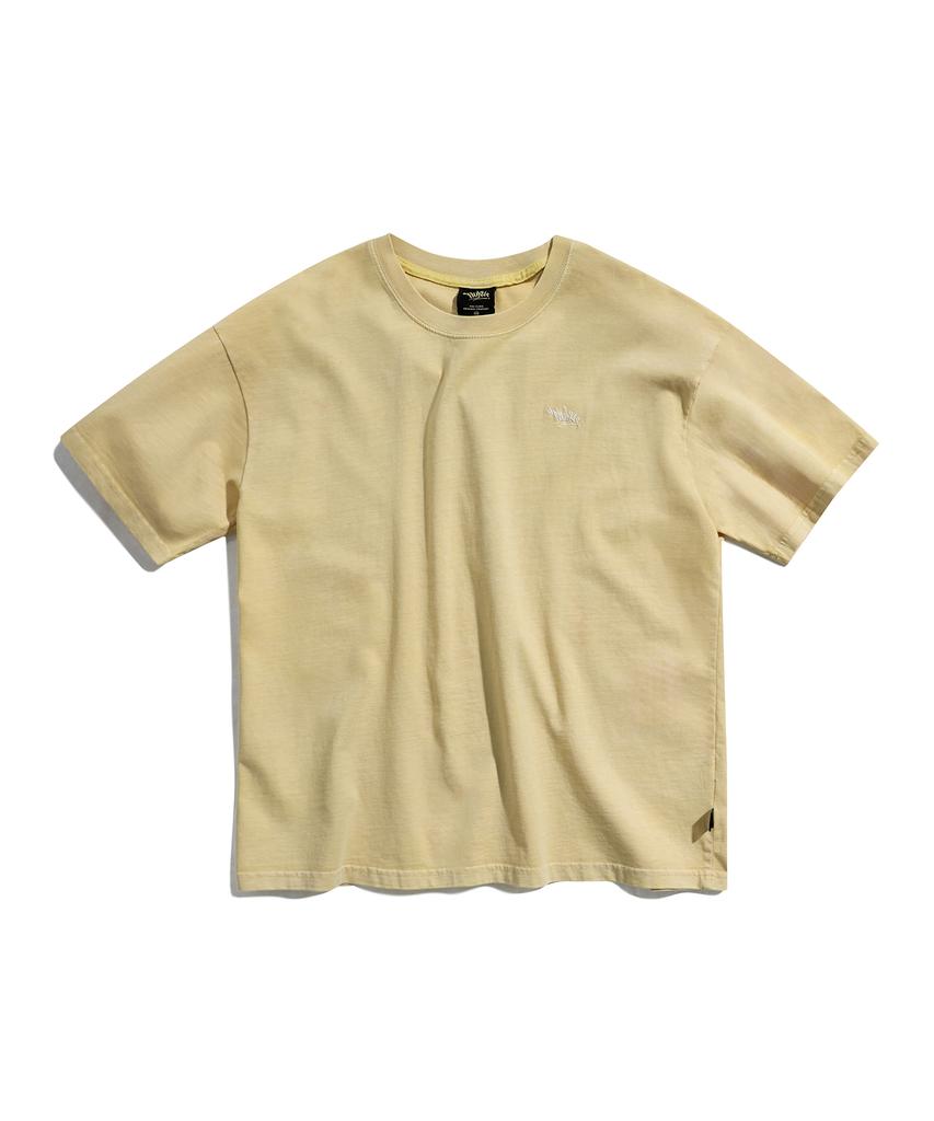 Peullukeu Slam Logo Pigment Short Sleeve T-Shirt Light Beige Fst749