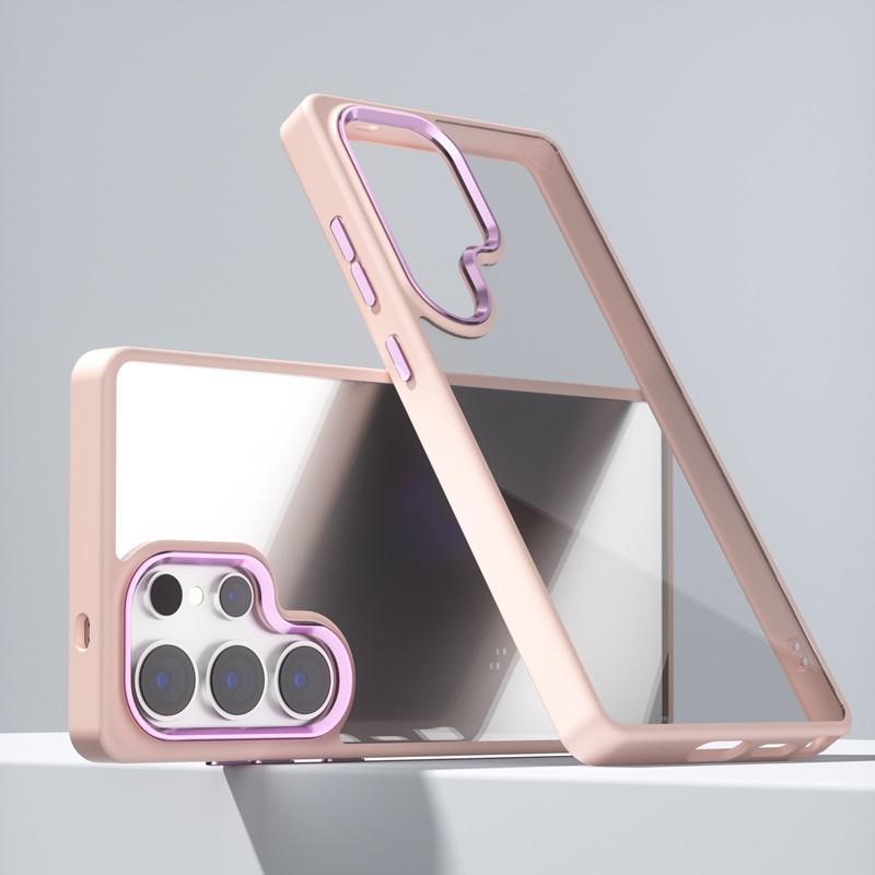 Applicable to Samsung s25 mobile phone case Amazon wholesale transparent hard case anti-drop s25plus metal lens protective case