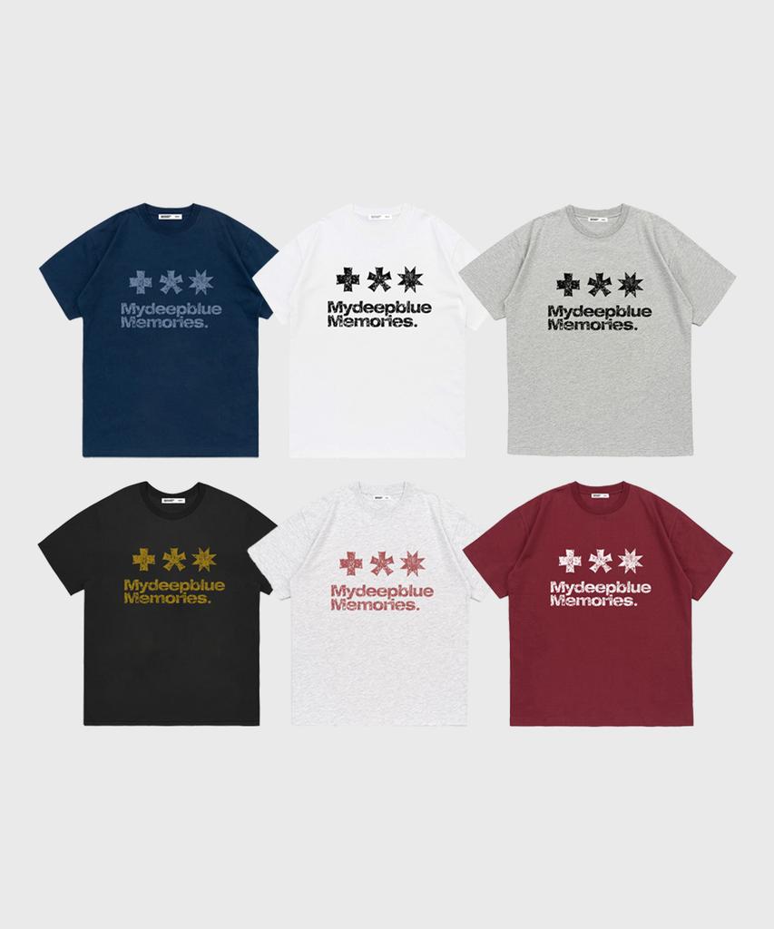 Maidibbeullumemolijeu 90S Mm Symbol Logo T-Shirts(Burgundy)