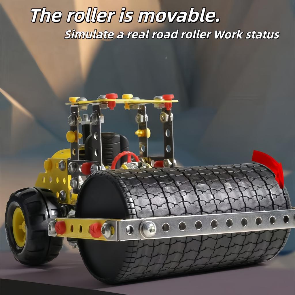 Teenagers Diy Metal Assembly Nut Combination Assembly Disassembly Dinosaur Engineering Vehicle 3D Stereoscopic Model Ornament