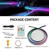 43.31 inch Streamer Car Ambient Lights RGB 64 Color Universal LED Interior Hidden Under Acrylic Strip Symphony Atmosphere Lamp