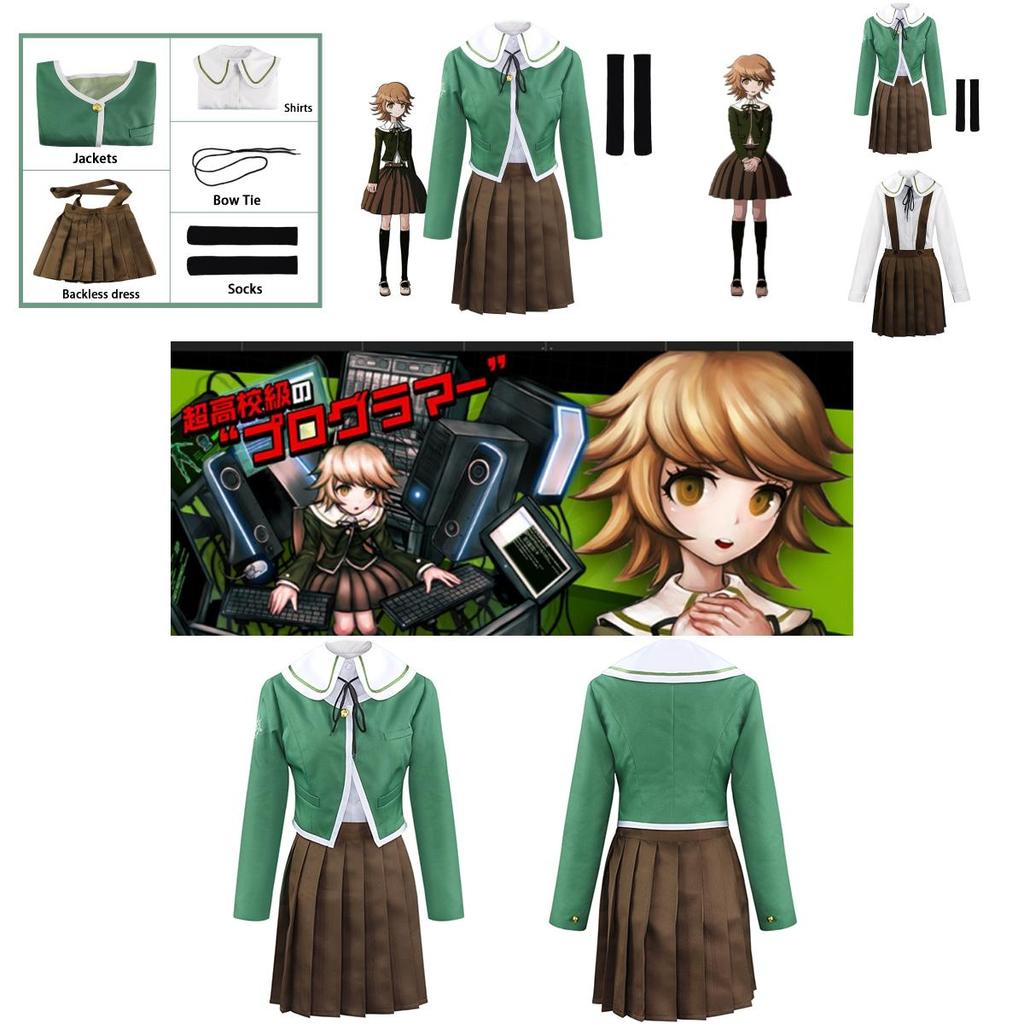 Cos-animefly Chihiro Fujisaki Cosplay Costume School Uniform Dress For Girls