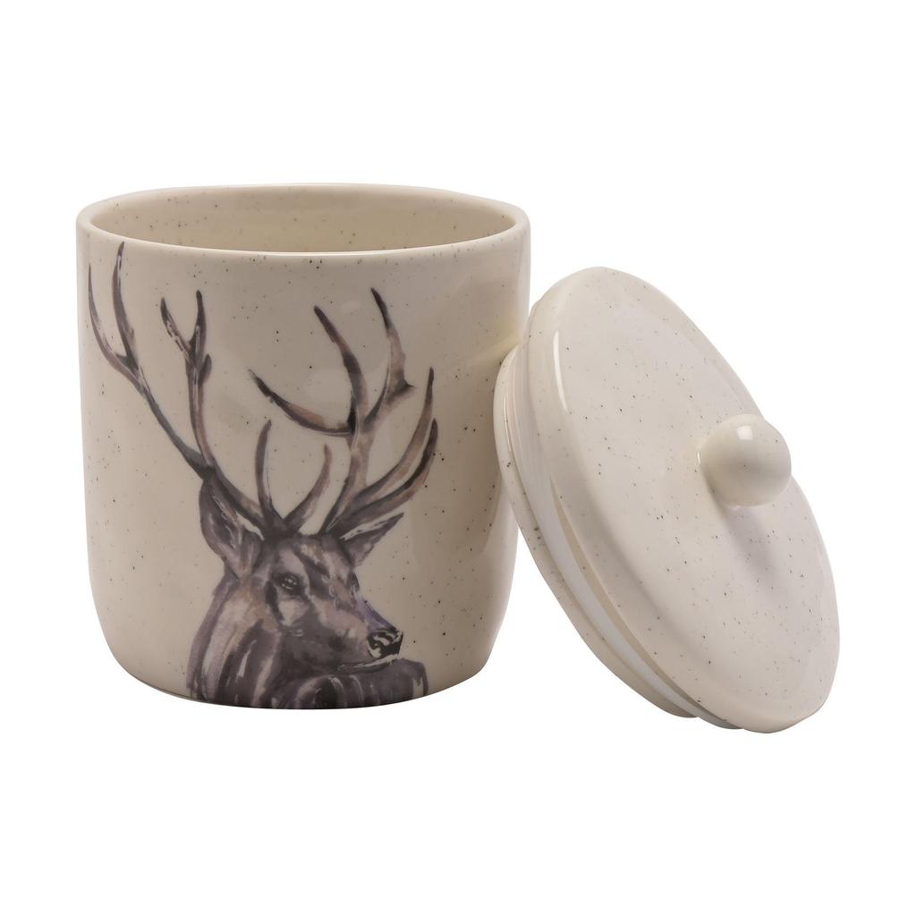 Meg Hawkins Storage Canister - Stag 14 x 14 x 13cms