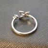 Korean 925 Sterling Silver Butterfly Zircon Ring for Women: Elegant, Simple, Open Design