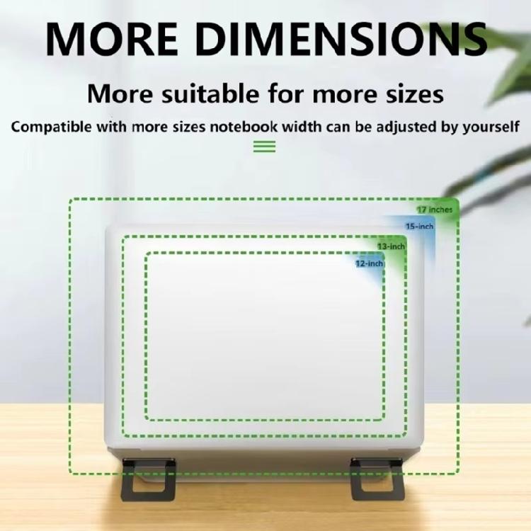 2Pcs Foldable Laptop Stand Portable Laptop Stand Invisible Cooling Laptop Stand Cooling Office Footpad Notebook Tablets