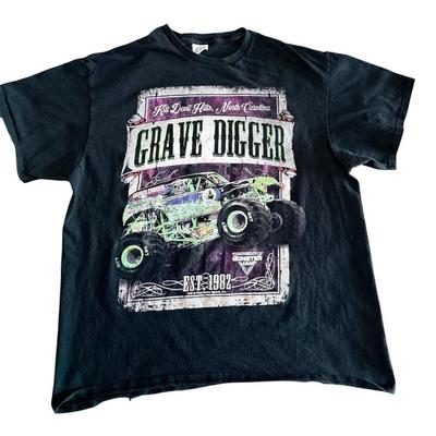 T-shirt Vintage Rare noir Grave Digger Monster Truck Unisexe