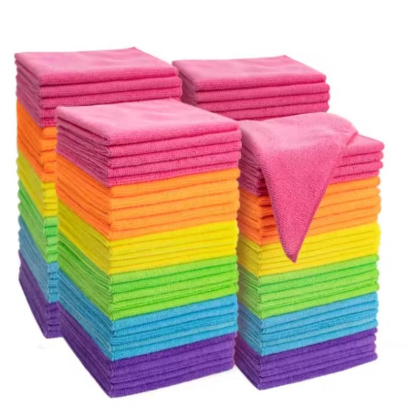 5pcs Microfiber Cleaning Car Was Cloth Dishwashing Cloth Household Rag Kitchen Bathroom Cleaning Towel Durable Absorbent Towel