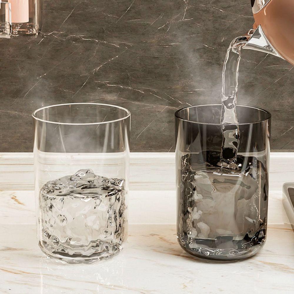 2pcs Wall Mounted Toothbrush Holder PET Mouthwash Cup Rack  Bathroom Accessories