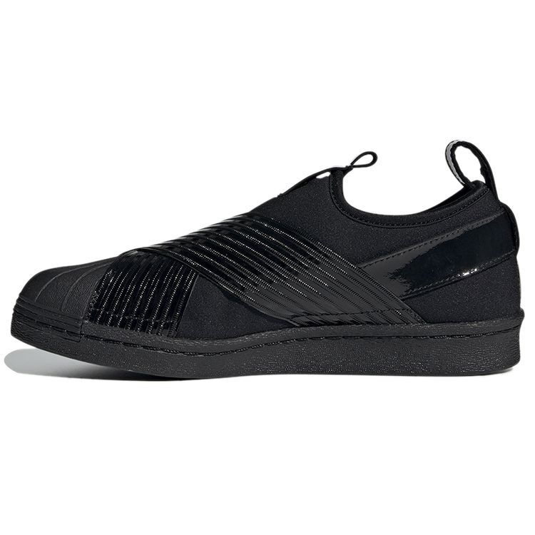 

Черные кроссовки унисекс adidas Superstar Slip On Core темно-фиолетовые BD8055
