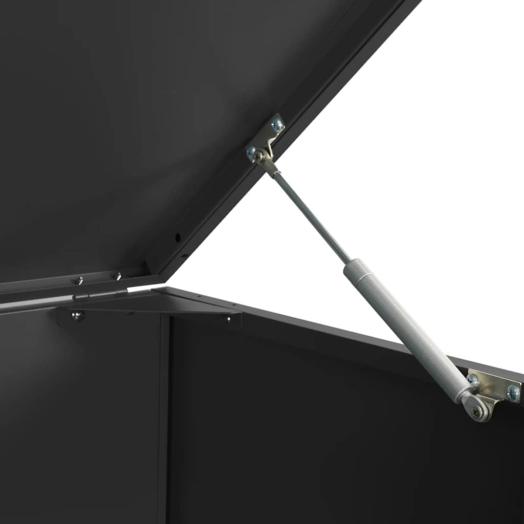 2 Ton Waste Bin Enclosure Black 138 X 79 X 117 Cm Steel
