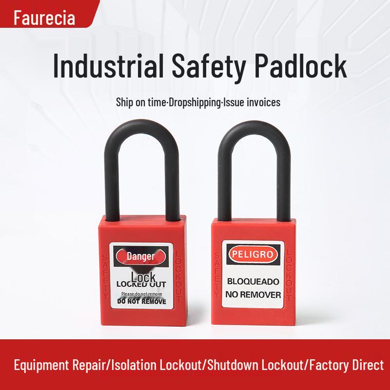 

Нейлоновый изолированный предохранительный навесной замок 38 мм для блокировки электрооборудования с возможностью вывешивания бирки 1 Key Alike оранжевый