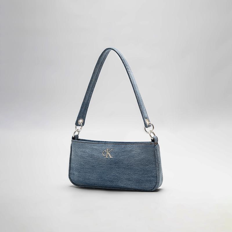 Calvin Klein Neue Mode Jeans Achselstoff Schultertasche Mittel Damen Taschen Hellblau 4F3217G-VGO