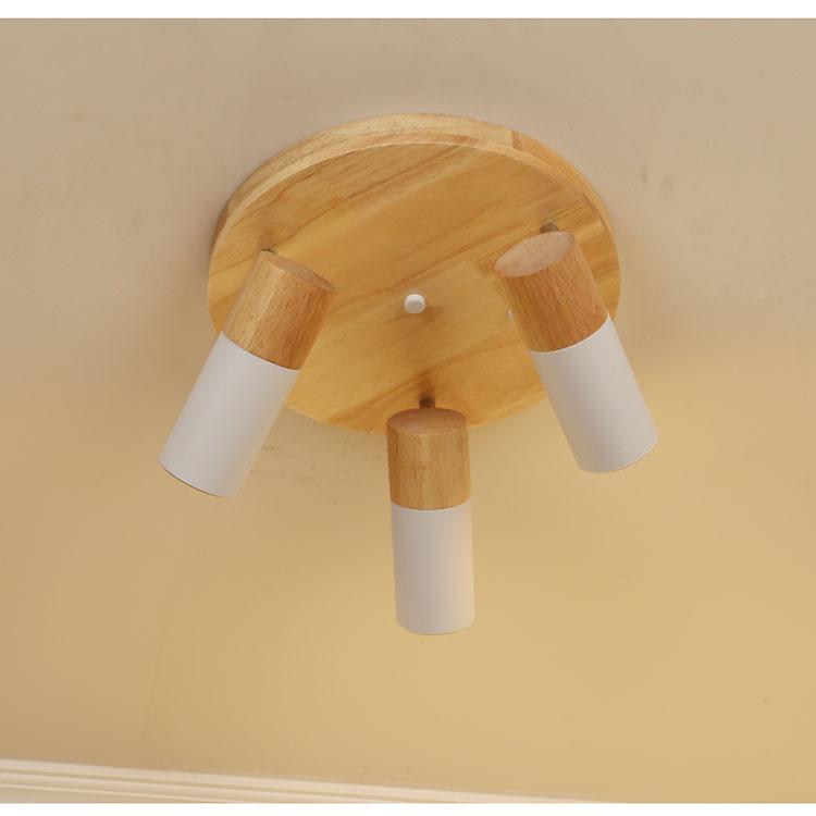 Adjustable LED Solid Wood Ceiling Spotlight for Living Room/Entrance