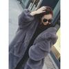 Winter plush imitation fur coat women's new loose and thickened imitation rabbit fur coat medium and long cotton clothes