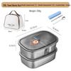 Van Gogh Double-Layer Stainless Steel Bento Box Set
