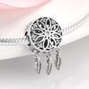 925 Silver Sparkling Angel Wings Dream Catcher Skull Clear CZ Charms for Jewelry Making Fit Original Designer Bracelets