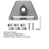 Mounting Plate with Screw Clips Rustproof Easy Installation Round Tube Adapter Mount
