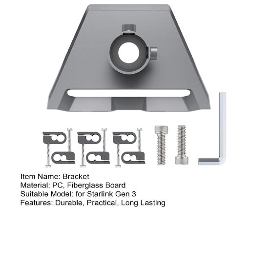 Mounting Plate with Screw Clips Rustproof Easy Installation Round Tube Adapter Mount