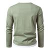 Men’s Plus Size Layered V-Neck Long Sleeve T-Shirt