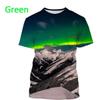 Men's 3D Printed Street Fashion T-Shirt Snow Mountain Scenery Print Short Sleeve O-Neck Pullover casual top