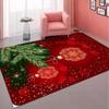 VIKAMA Christmas Living Room Bedroom Printed Carpet Winter Warmth Full Floor Anti-slip Floor Mat Home Decoration