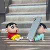 Shin-chan Phone Holder: Lazy Anime Figure Stand & Desktop Ornament