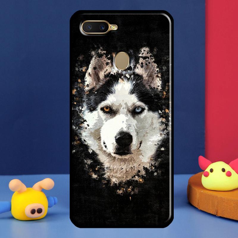 Siberian Husky Dog Case For Oppo A16 A76 A96 A58 A78 A98 A5 A9 A91 A15 A17 A77 A52 A72 A74 A94 A54S A57S Cover