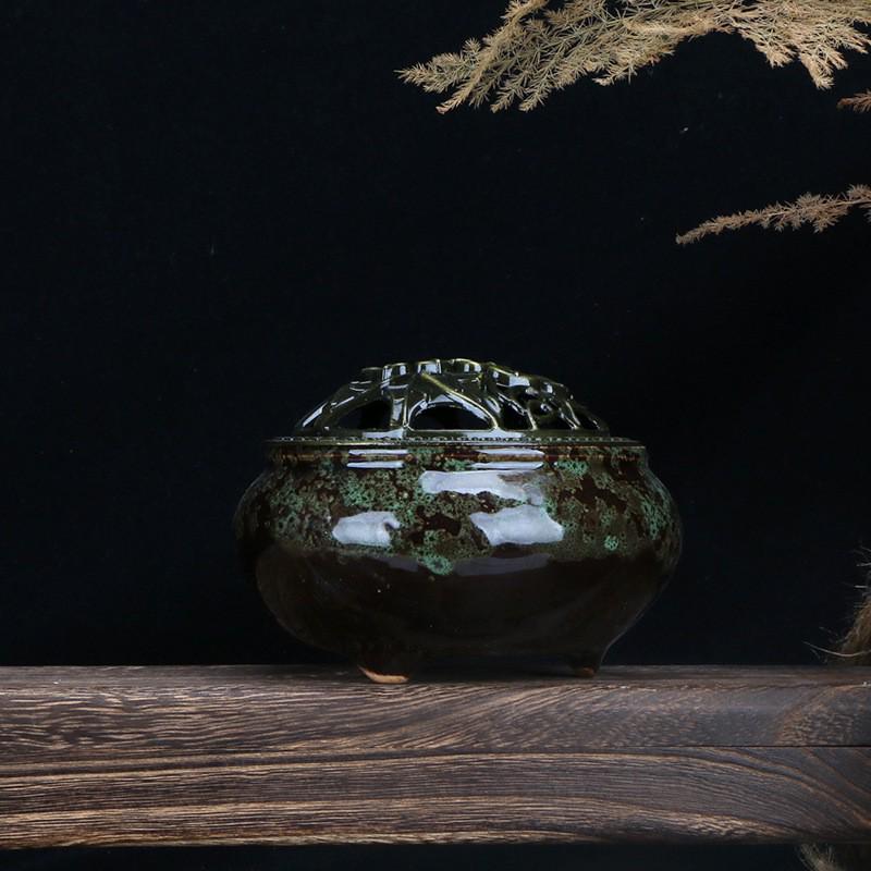 Ceramic Plate Incense Burner for Home Aromatherapy - Suitable for Bathroom, Bedroom, or Living Room.