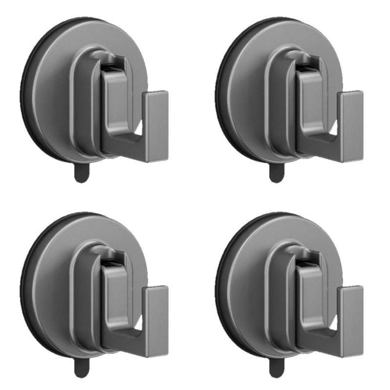 Suction Cup Hooks Wall Mounted Bathroom Clothes Hanger Kitchen Cabinet Door Hooks For Bathroom Tile Glass Surfaces