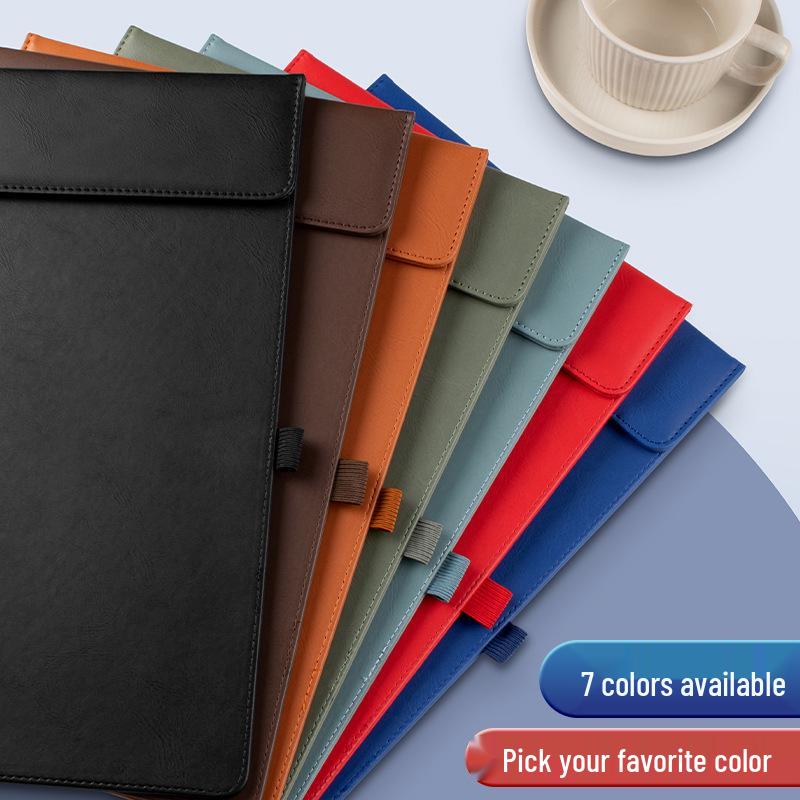 A4 Leather Meeting Clipboard Pad for Business Documents and Hotel Memos