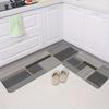 VIKAMA 2pcs Kitchen Carpet, Marble Patchwork Pattern Mat, Anti-Slip, Suitable For Bedroom, Kitchen And Bathroom Entrance Mat