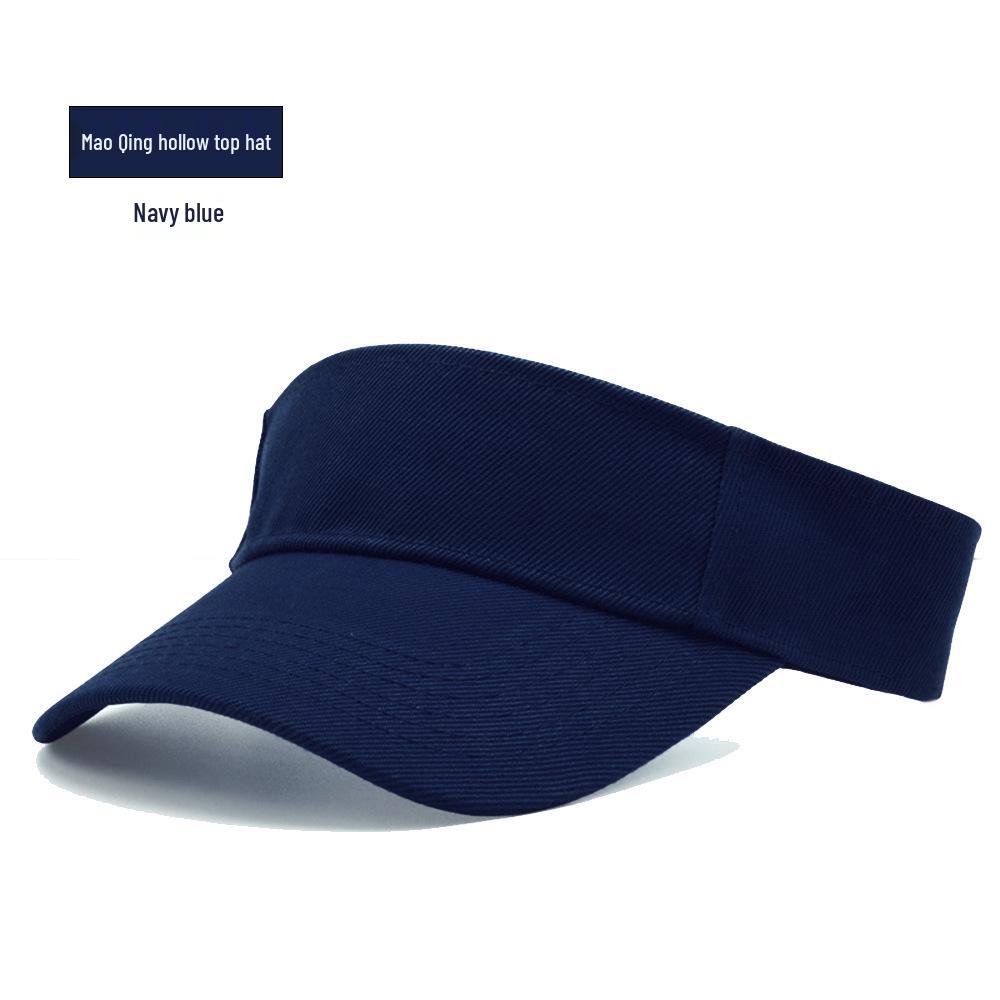 

Взрослая кепка-утка с защитой от солнца Mao Qing - бейсболка без верха с напечатанным логотипом для путешествий темно-синий