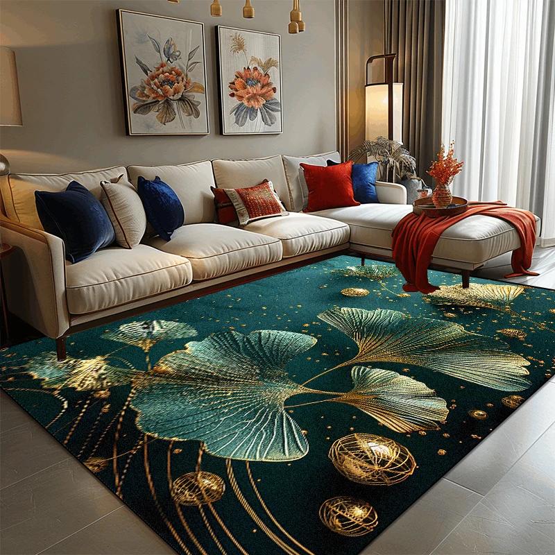 Light Luxury 3D Flower Carpets Living Room Decoration Large Rugs Modern Home Sofa Side Floor Mat Bedroom Bedside Soft Foot Mats