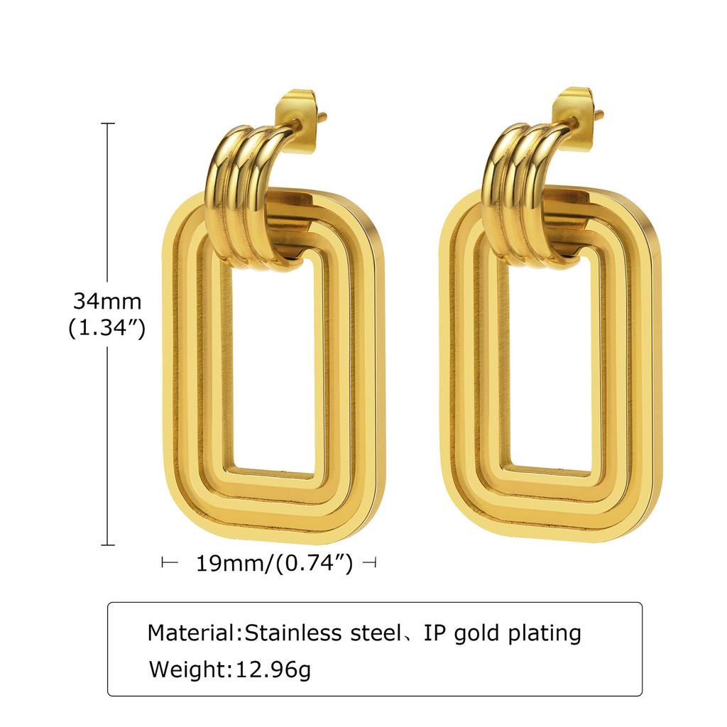 Starfish Drop Dangle Earring for Women, Gold Plated Stainless Steel Beach Sea Earrings, Waterproof Summer Ocean Jewelry