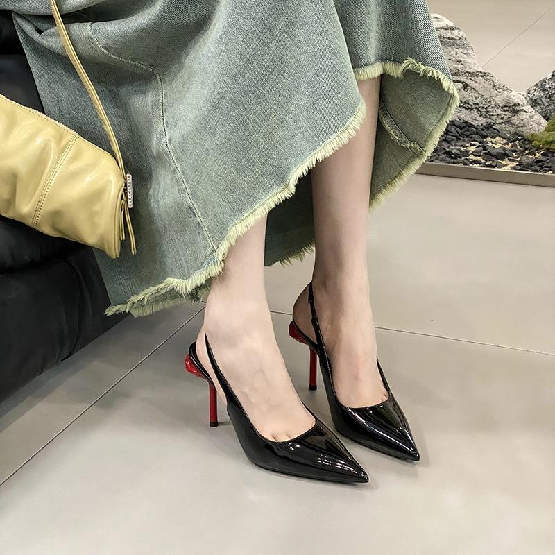 Spring and summer new silver one-line with a headbag, beautiful high-end sense of rose heel and high heeled sandals for women
