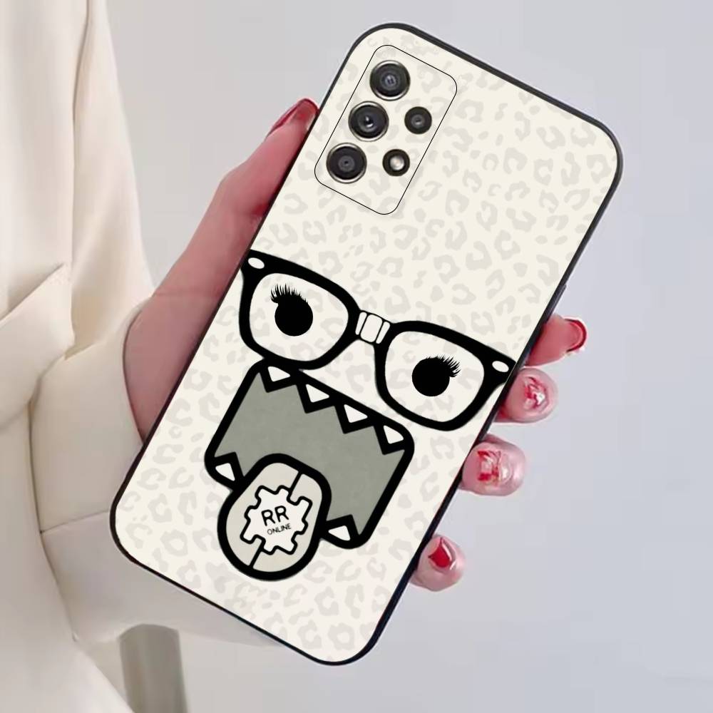 Cute Domo-kun Monsters Fashion Phone Case For Samsung S25,S24,S21,S22,S23,S30,Ultra,S20,Plus,Fe,Soft Silicone Black Cover