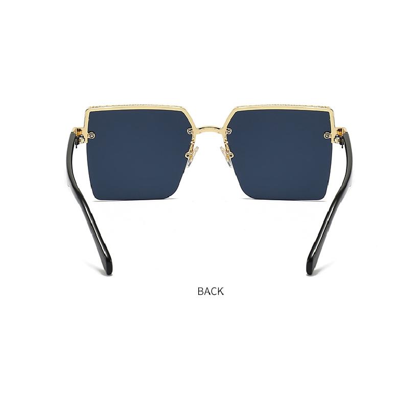 Cool Square Sunglasses, Metal Half-Frame Sunglasses, Sunshades