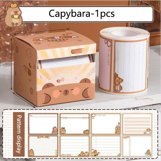 

Animal High Appearance Level Pull-out Sticky Notes Cute Cartoon Error Note Stickers Student Full-adhesive Index Label