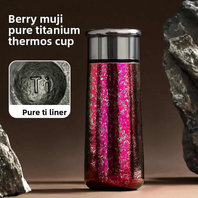 Barevný Stylový Titanový Hrnek Ledový Květ Izolační Hrnček Pro Domov Kancelář A