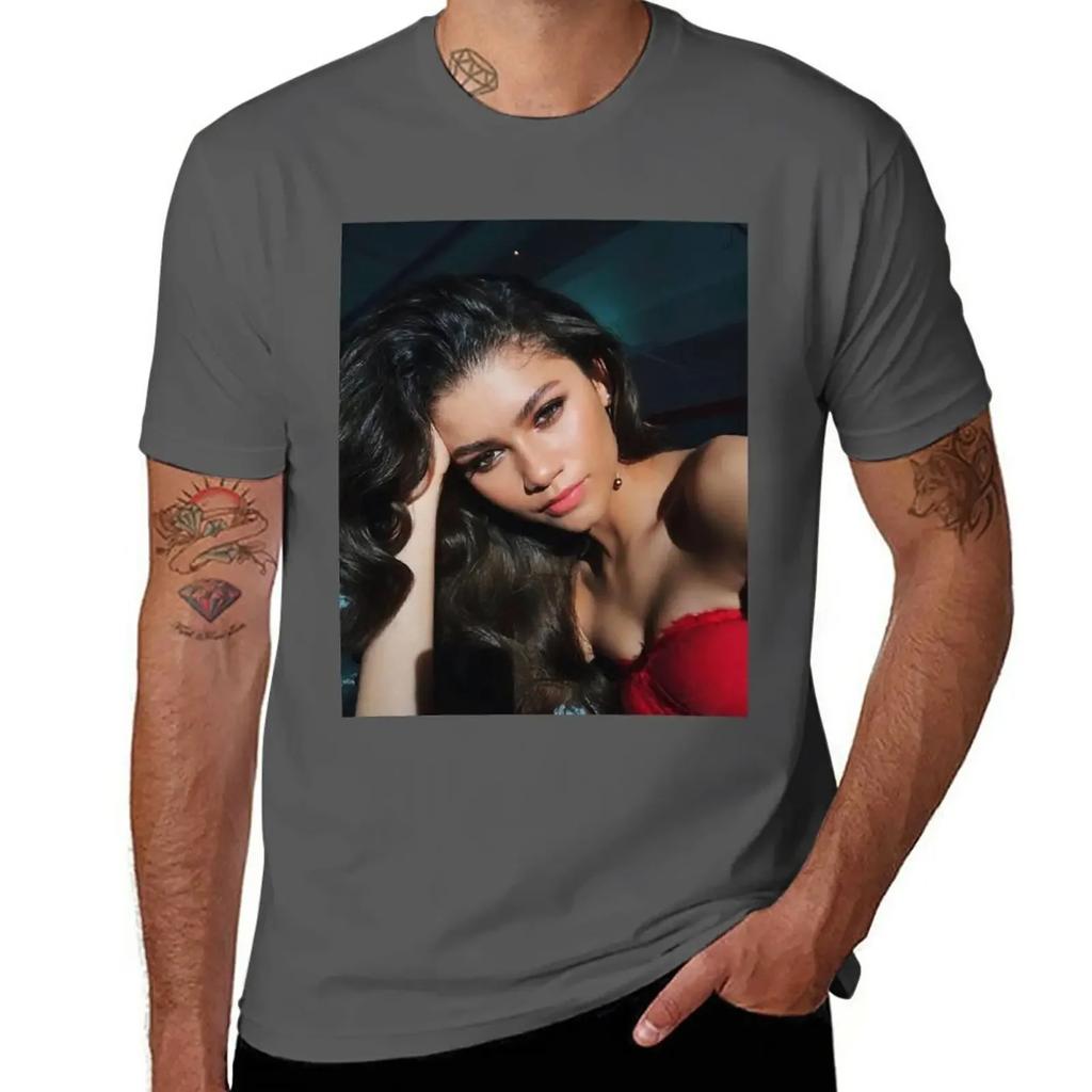 Zendaya T-Shirt Sweat Summer Tops Mens White T Shirts