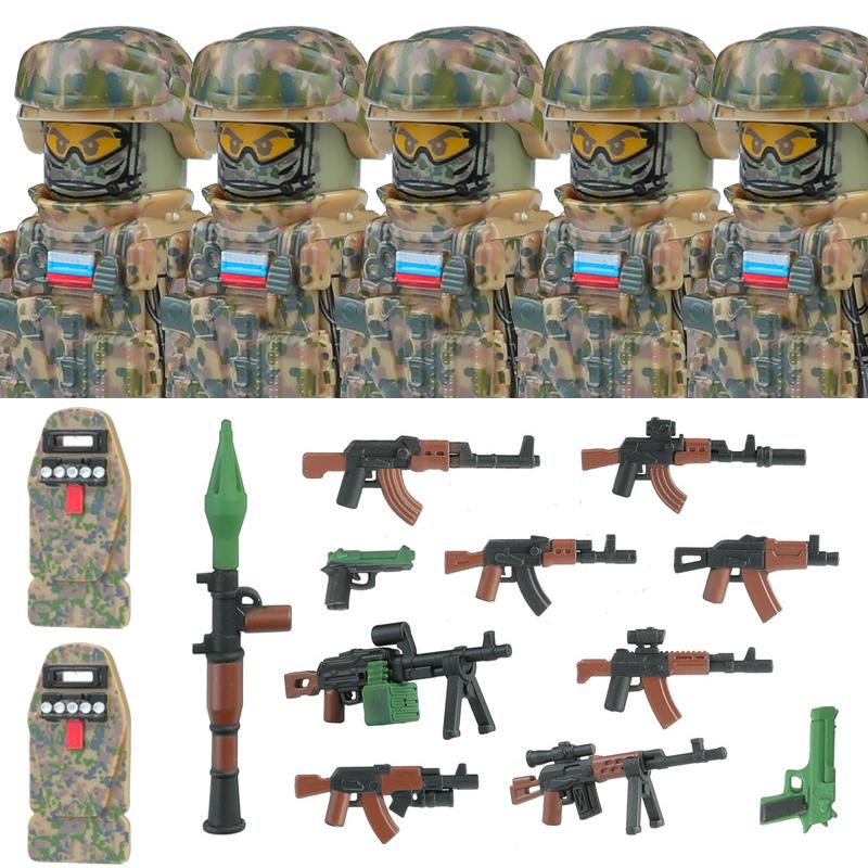 Commando Urbano Forze Speciali Figure Militari Blocchi da Costruzione SWAT Esercito USA Ucraina Soldati Assalto Fanteria Scudo Armi Giocattoli