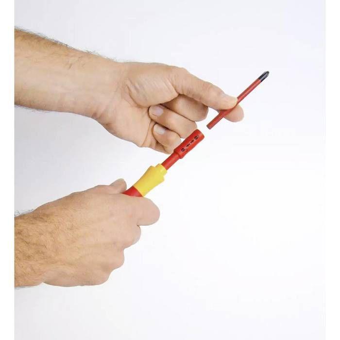 Jeu de tournevis - wiha - vde slimvario - 16 pcs - protection électrique - poignée antidérapante