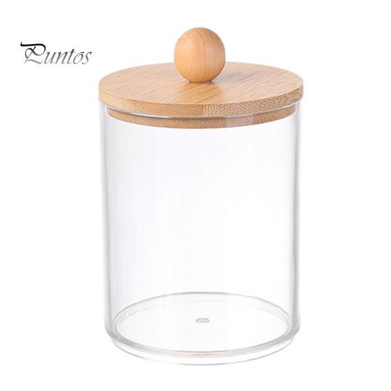 

Коробка для хранения ватных палочек, органайзер с крышкой, прозрачный дизайн, многоцелевой контейнер для хранения ватных шариков и нити A