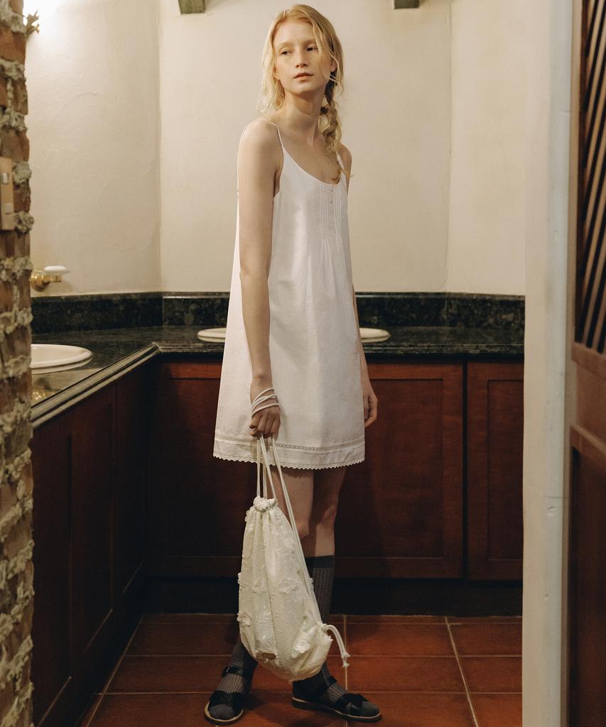 Annies Haily Pintuck Dress (White)