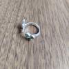 Green crystal bee ring jewelry niche light luxury
