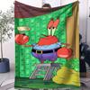 SpongeBob: Mr. Krabs Obsessed with Money–Wall of Banknotes Blanket Soft Multifunctional Decortive Universal Throw Blankets Gift