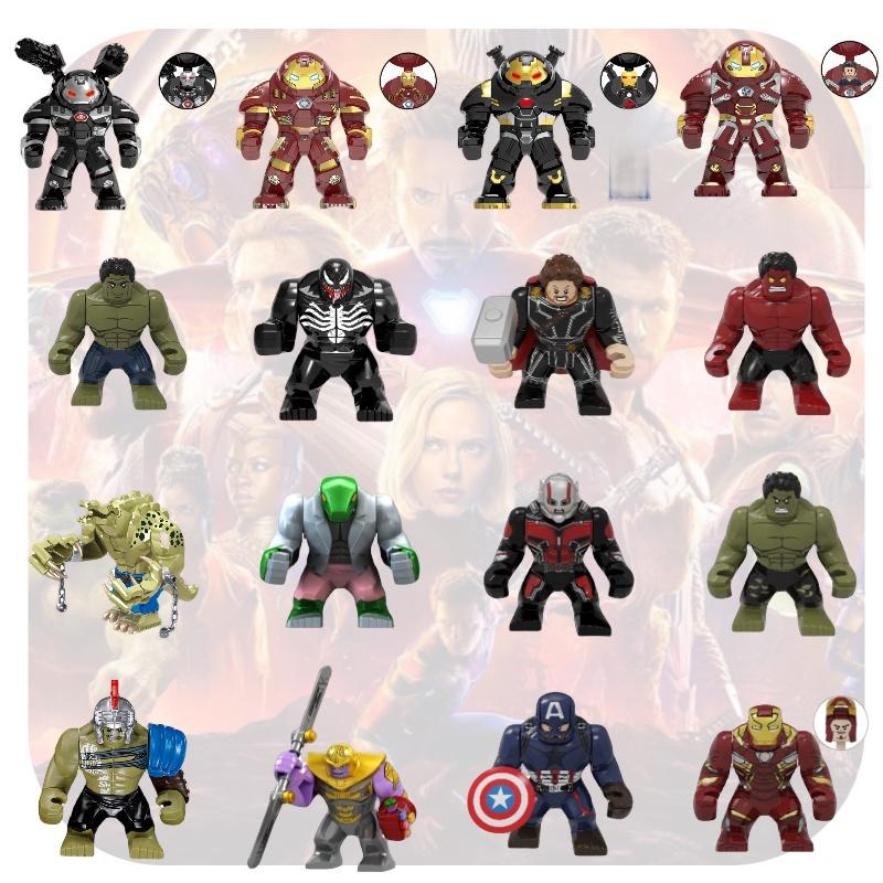 Marvel Avengers Superhero Building Block Set Pg Adult Collection Iron Man Hulk Thor Captain America Groot Abs Plastic 8cm Height