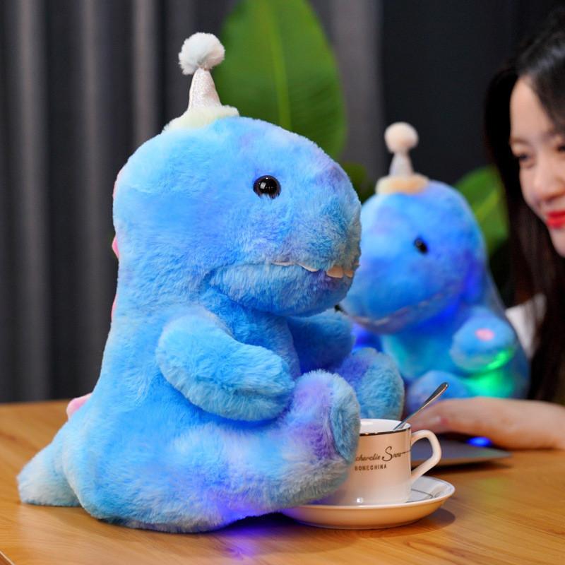 Dinosaur Cartoon Glowing Plush Toy Cute Doll Sleeping Birthday Gift Valentine